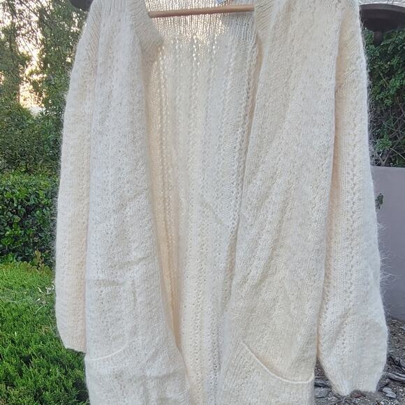 Vtg The Broadway Open Front Cardigan Sweater Made In Italy - Picture 2 of 6